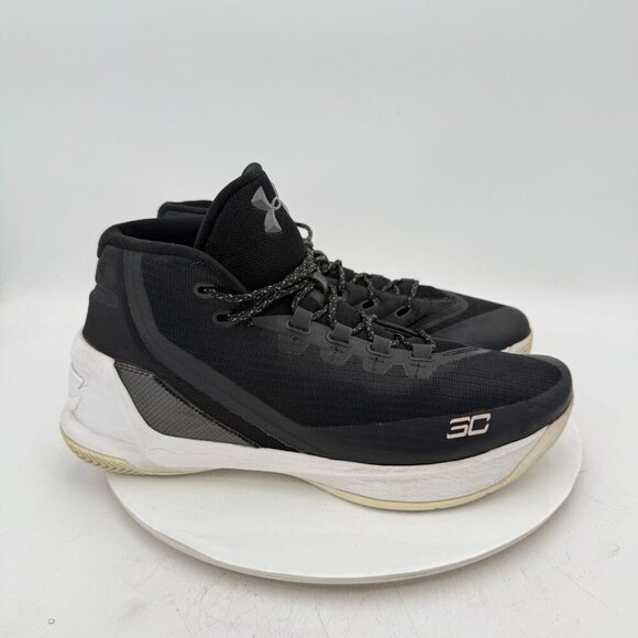 Under Armour Curry 3 Men Size 11.5 1269279 006 Black White Basketball Shoes - Picture 4 of 11